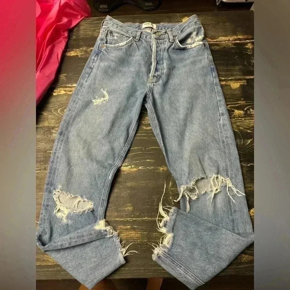 AGOLDE DISTRESSED MOM JEANS SIZE 26 - Picture 1 of 7